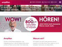 Tablet Screenshot of amplifon.ch
